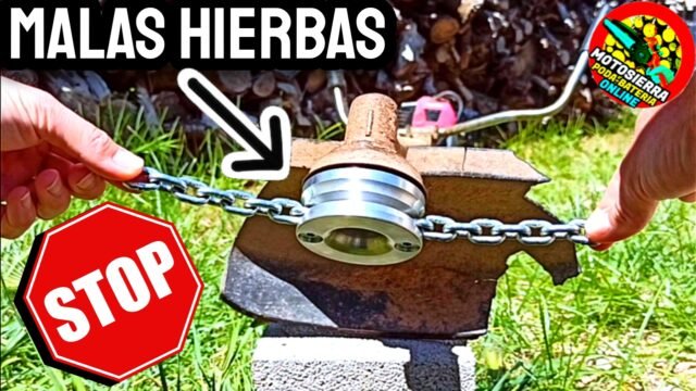 DESBROCE con CABEZAL de CADENA para DESBROZADORA (STOP Malas Hierbas)