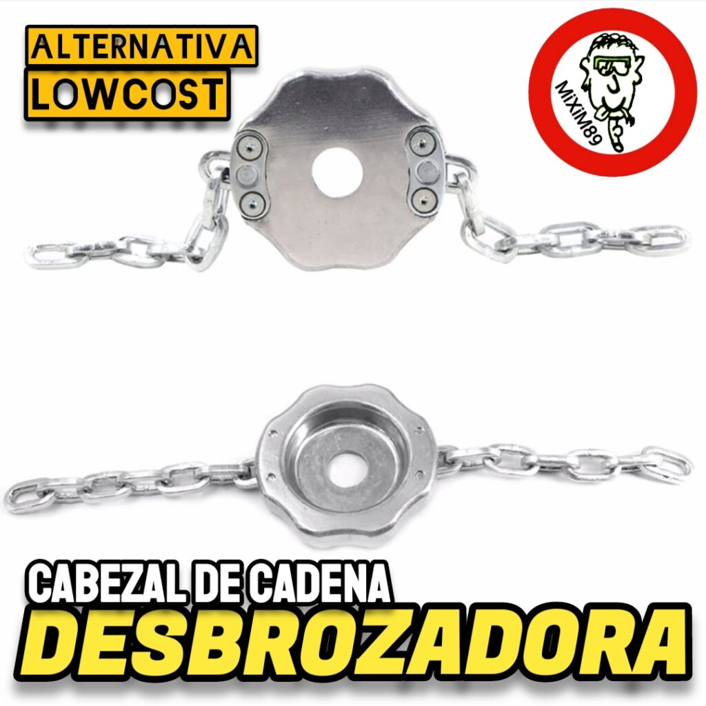 Cabezal de cadena económico para desbrozadora.